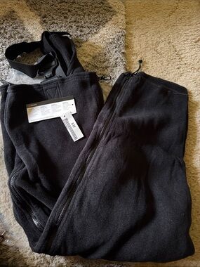 Polartec Black Fleece Bib Overalls Xl S/R